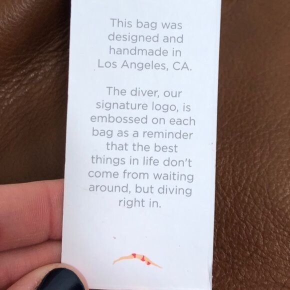 Shaffer LA Greta Bucket Crossbody Bag Brown Grained Leather Drawstring Close NWT - Picture 9 of 14